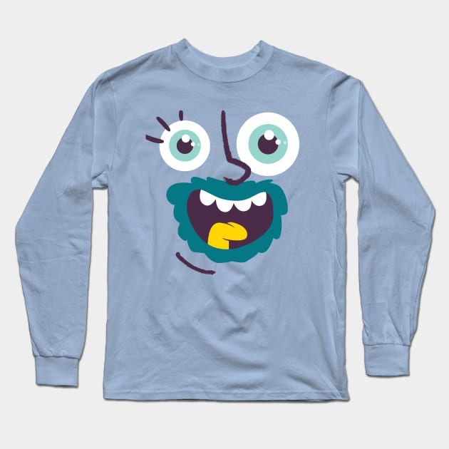 Crazy Face Long Sleeve T-Shirt by Zugor